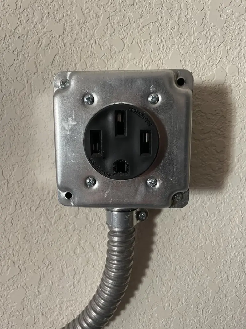 NEMA 14-50 outlet installed for Electrical Panel Upgrade in Clifton