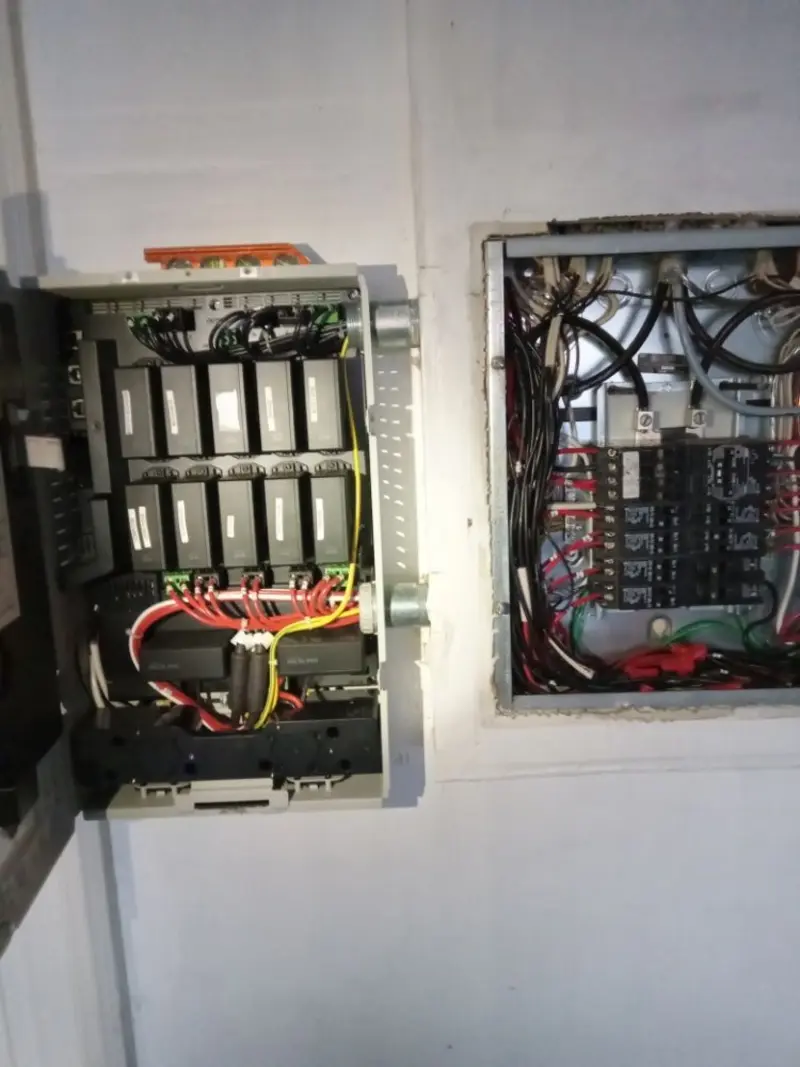 Electrical panel upgrade completed for Security Camera Wiring in Clifton